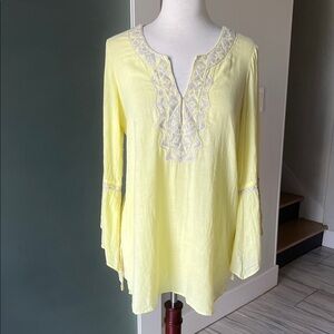 Calypso St. Barth Yellow Beach Tunic Size M
